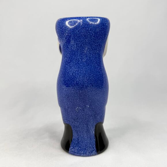 Vintage Blue Parrot Painted Ceramic Figural Vase - Picture 3 of 6